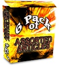 6 pack assorted articles